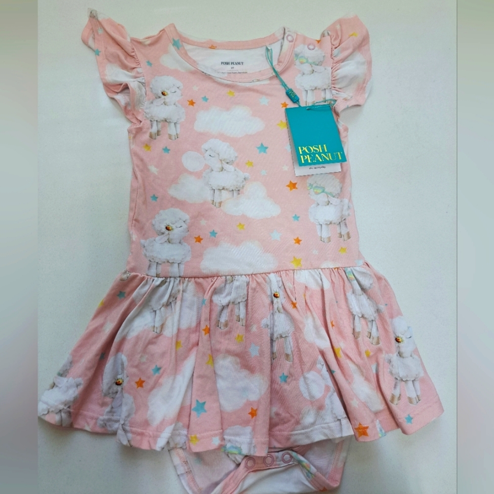 POSH PEANUT Onesie, 2T, New w/Tag,Viscose from Bamboo Material